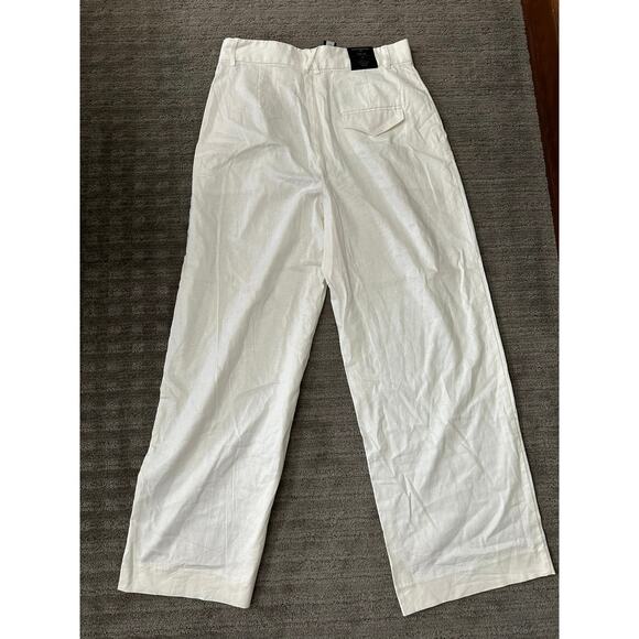 Banana Republic Wide Leg Linen women's pant white size 14 NWT - Picture 2 of 4